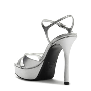 Maxine Metallic Sandal in Silver