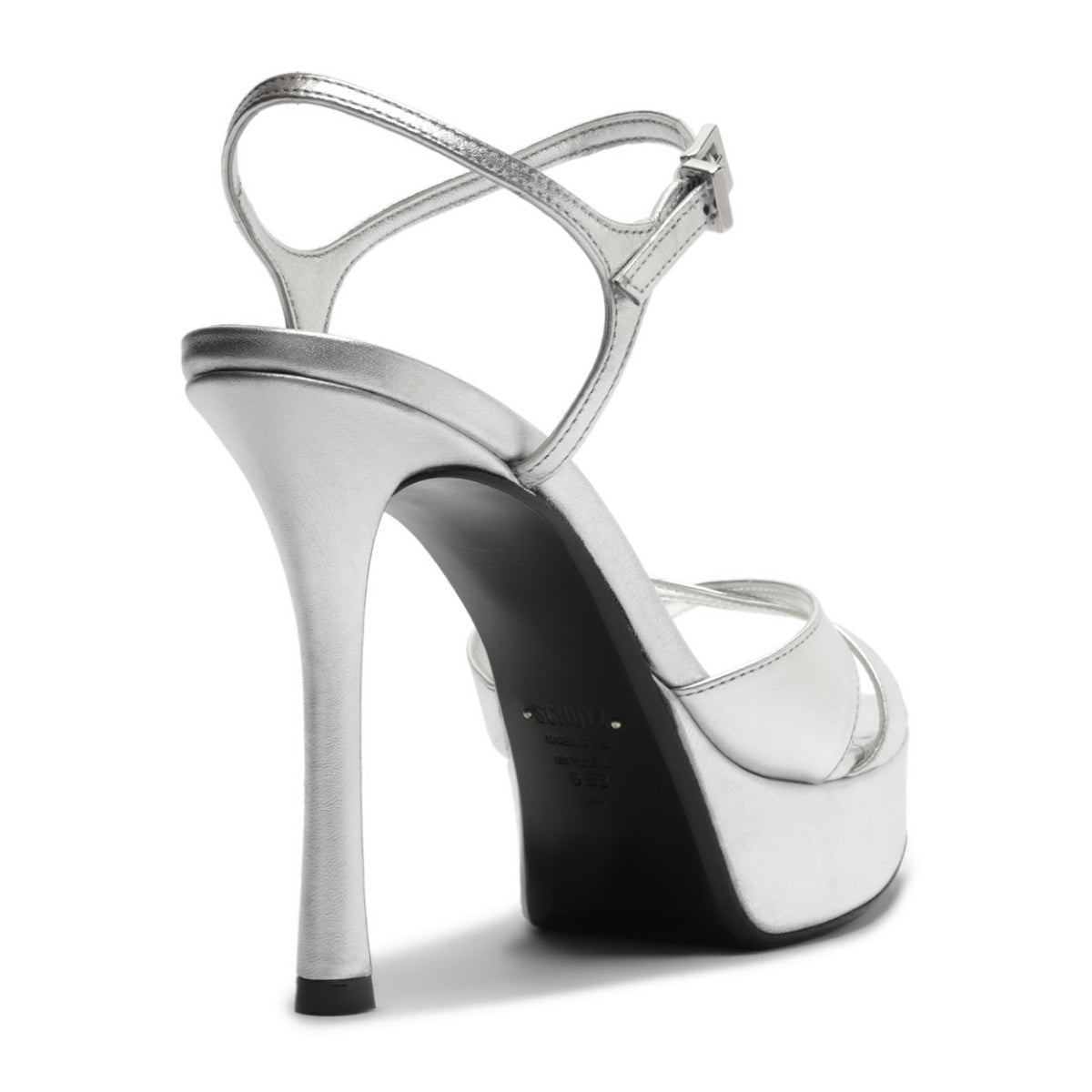 Maxine Metallic Sandal in Silver