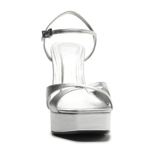 Maxine Metallic Sandal in Silver