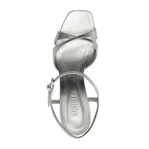 Maxine Metallic Sandal in Silver