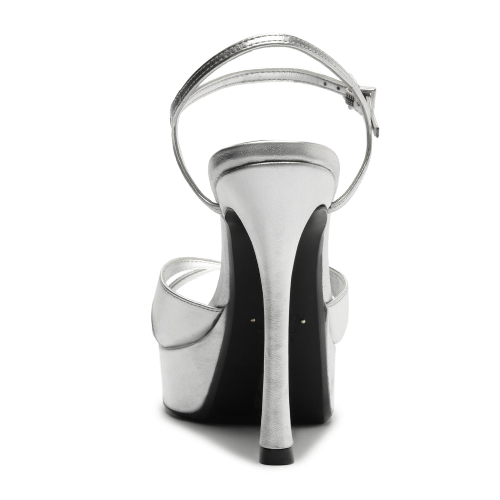 Maxine Metallic Sandal in Silver