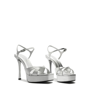 Maxine Metallic Sandal in Silver