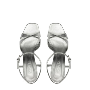 Maxine Metallic Sandal in Silver