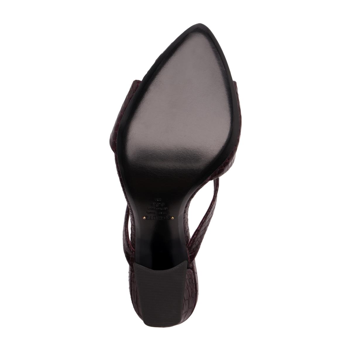 Glenda Leather Sandal in Dark Plum