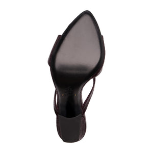 Glenda Leather Sandal in Dark Plum