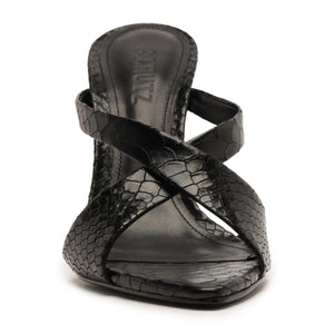 Glenda Leather Sandal in Black