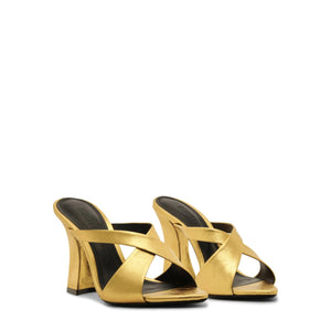 Glenda Leather Sandal in Gold