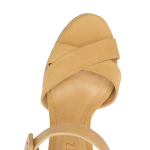 Hilda Rope High Sandal in Light Wood