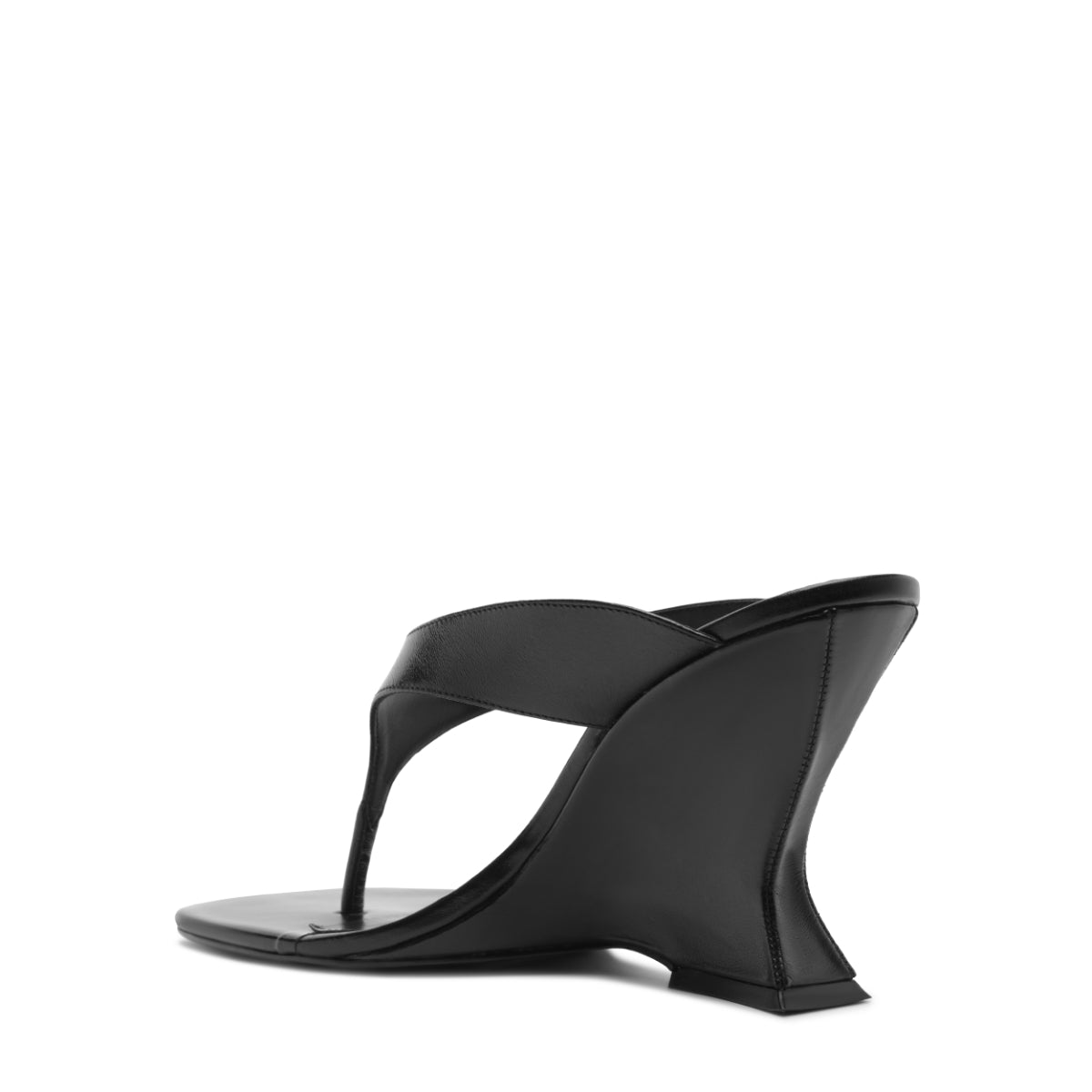 Maya Leather Sandal in Black