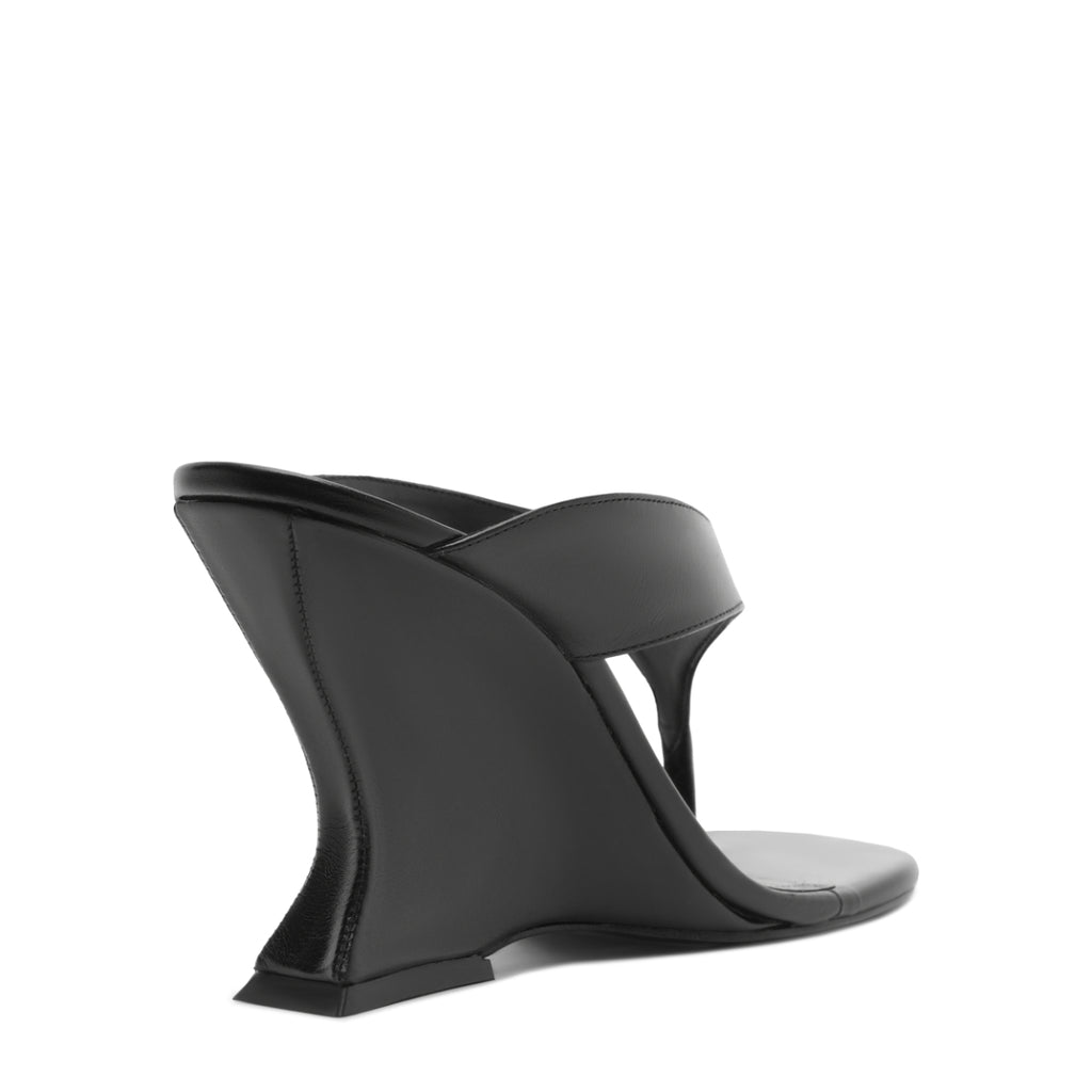 Maya Leather Sandal in Black