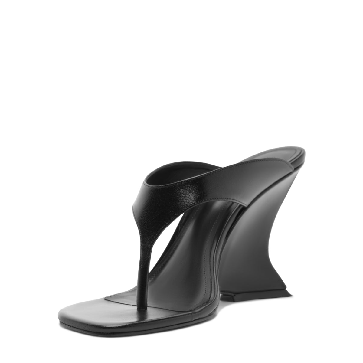 Maya Leather Sandal in Black