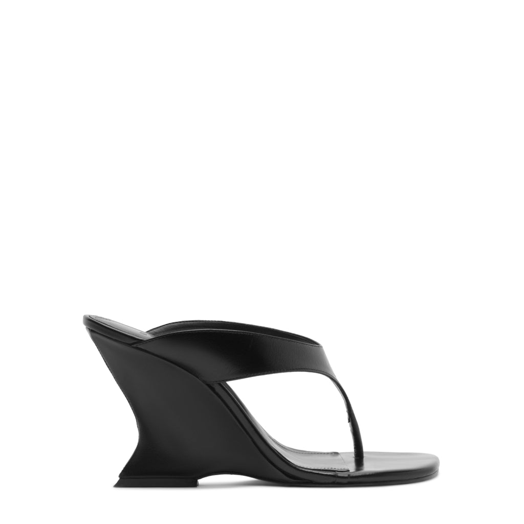 Maya Leather Sandal in Black