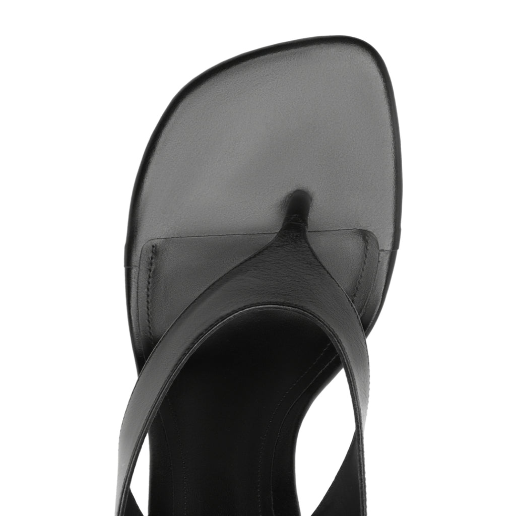 Maya Leather Sandal in Black