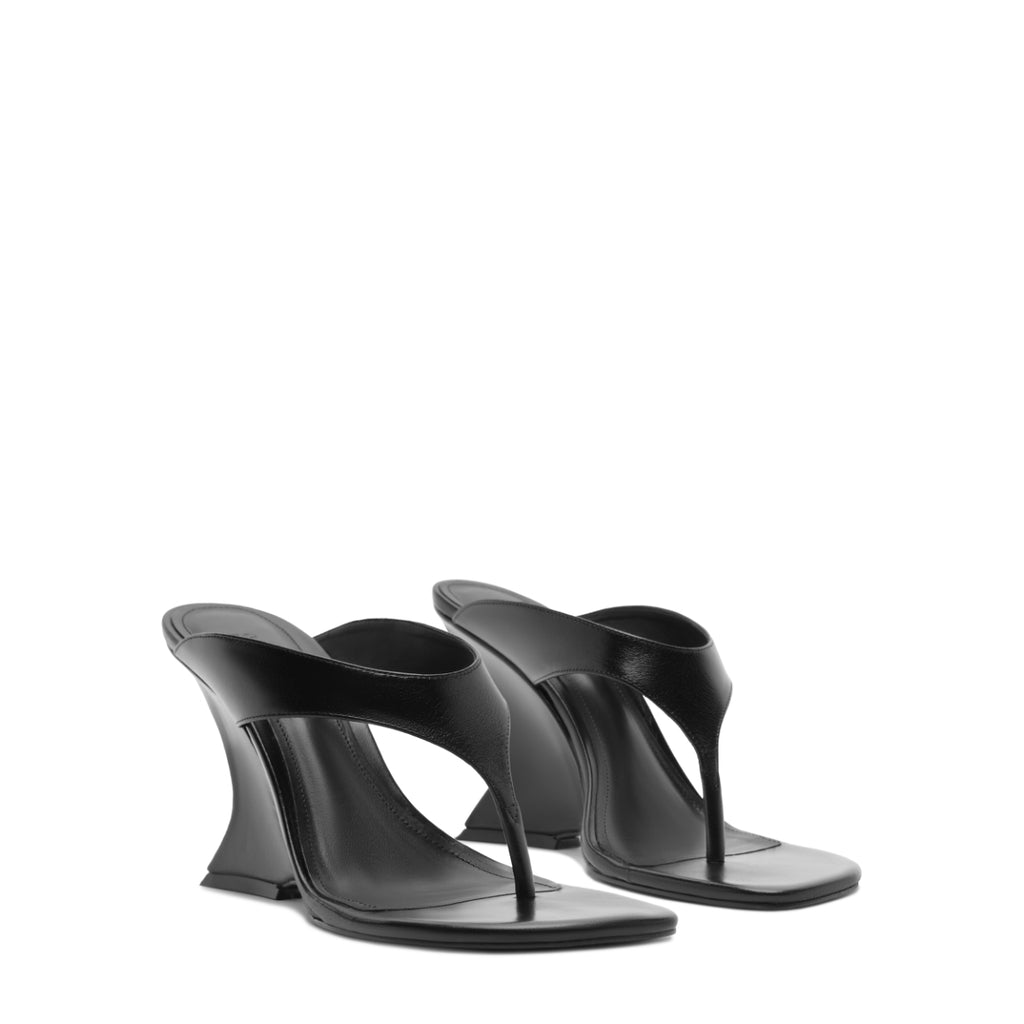 Maya Leather Sandal in Black