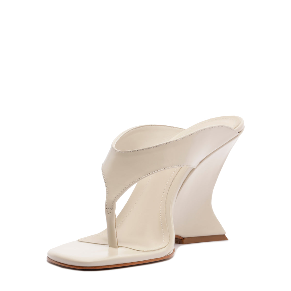 Maya Leather Sandal in Sugar White