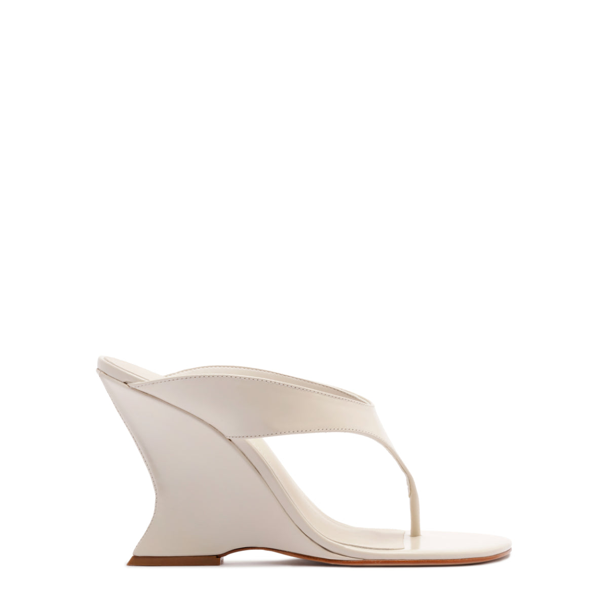 Maya Leather Sandal in Sugar White