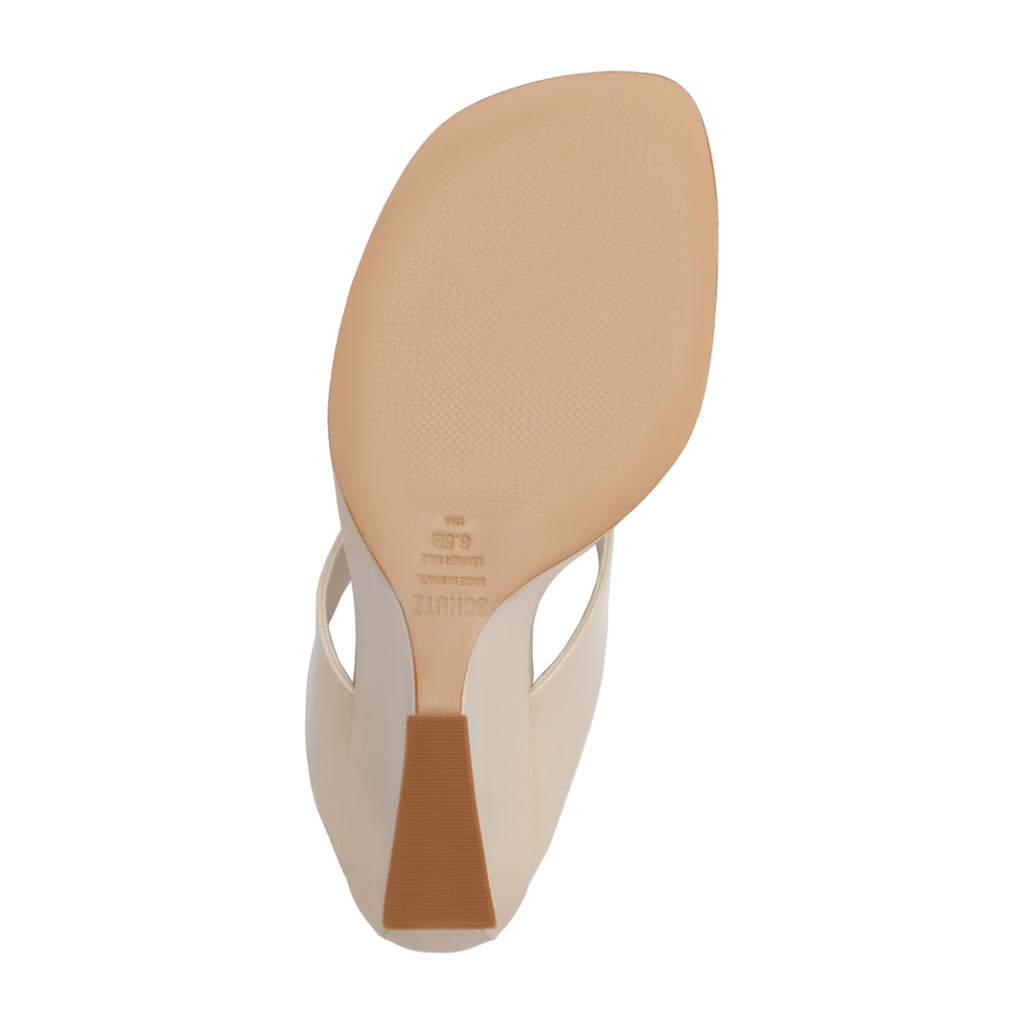 Maya Leather Sandal in Sugar White