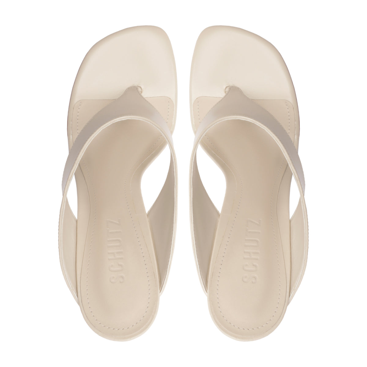 Maya Leather Sandal in Sugar White