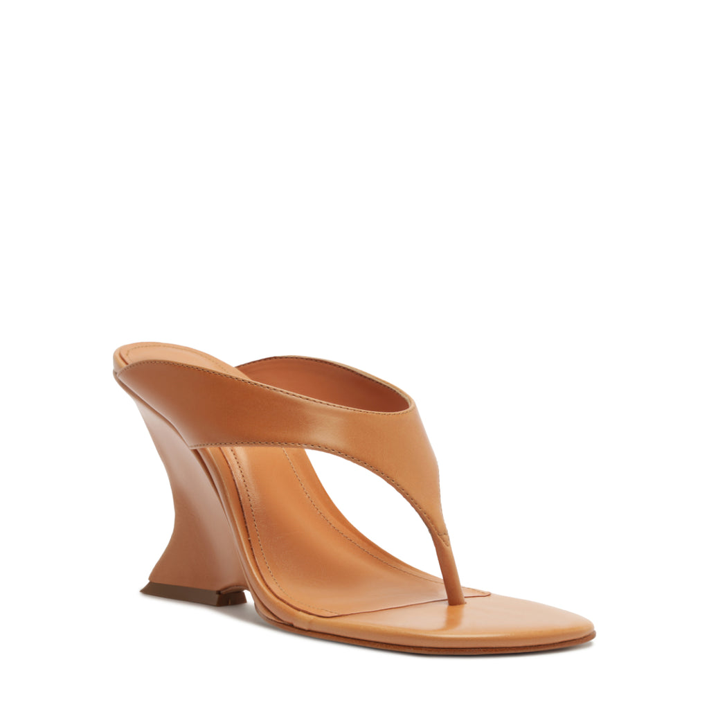 Maya Leather Sandal in Earth Clay