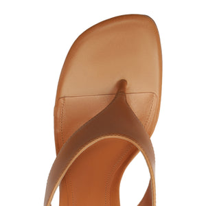 Maya Leather Sandal in Earth Clay