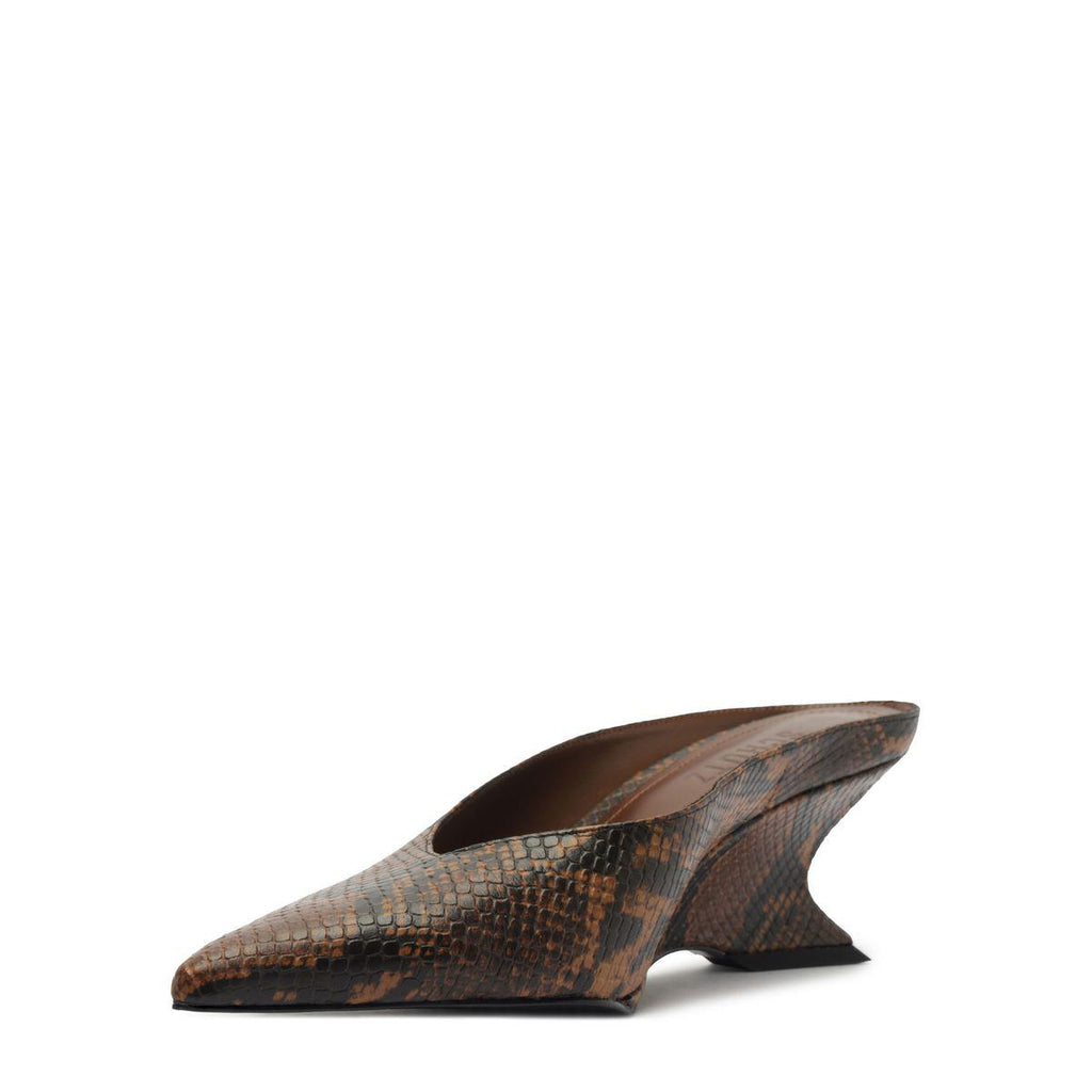 Siena Mid Mule Pump in Animal Print