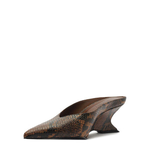 Siena Mid Mule Pump in Animal Print