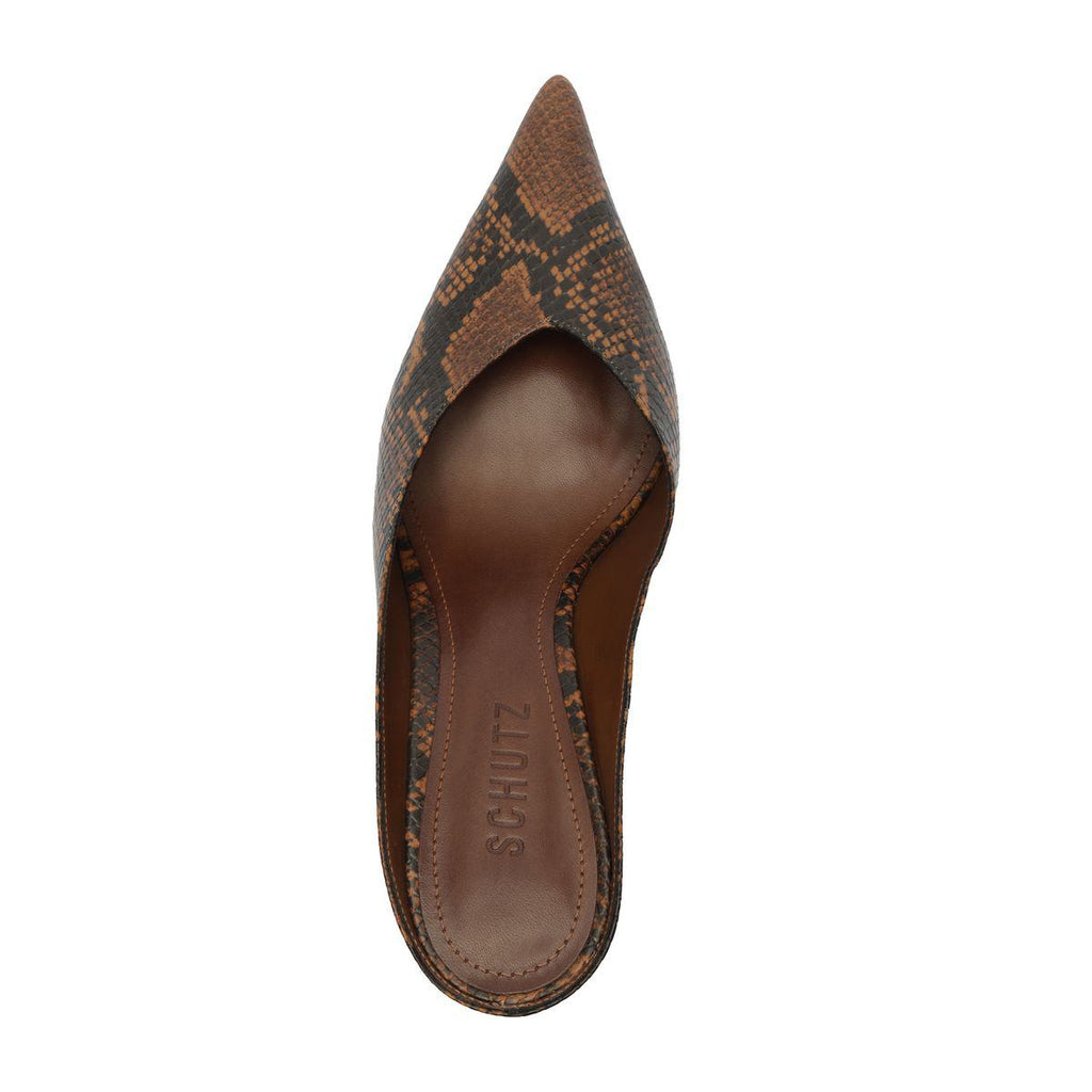 Siena Mid Mule Pump in Animal Print