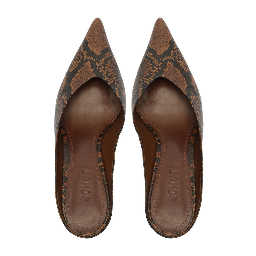 Siena Mid Mule Pump in Animal Print