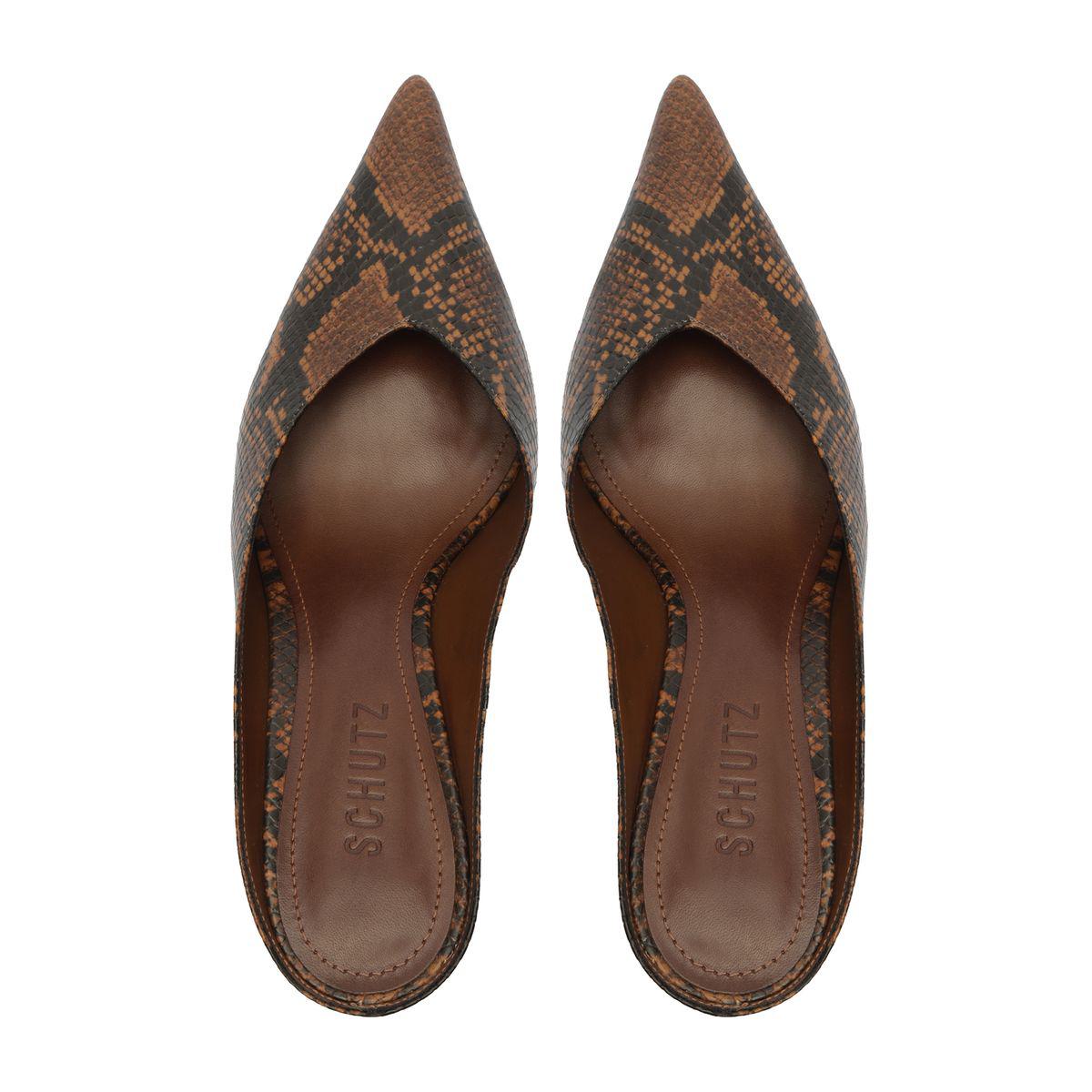 Siena Mid Mule Pump in Animal Print
