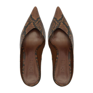 Siena Mid Mule Pump in Animal Print