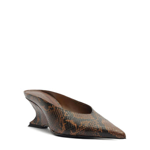 Siena Mid Mule Pump in Animal Print