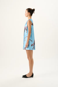 Sofia Dress in Cheetah Royale Topaz
