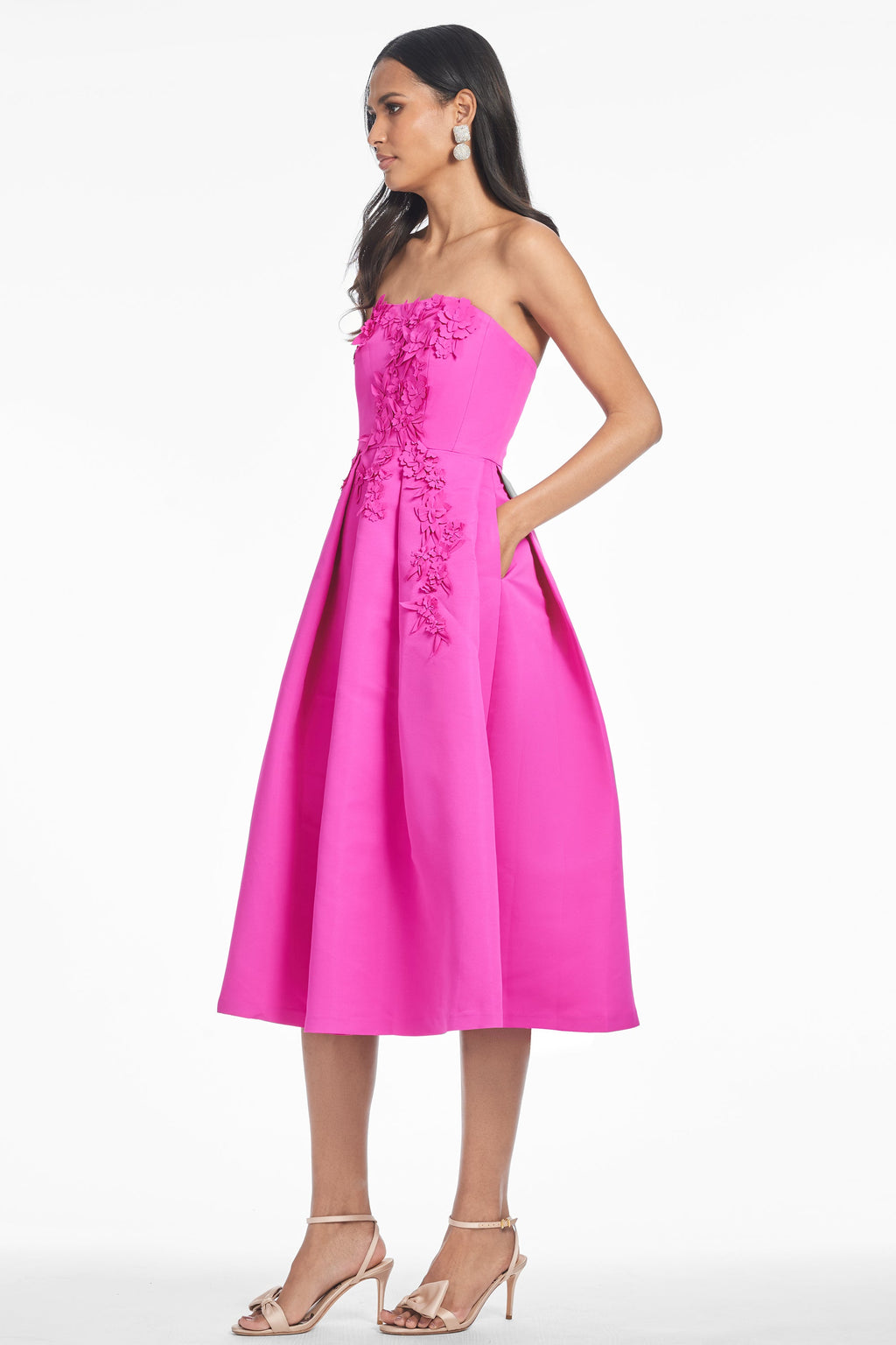 Evie Dress in Cerise