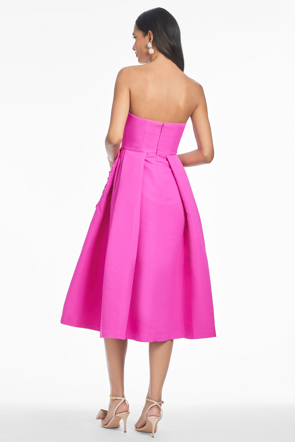 Evie Dress in Cerise