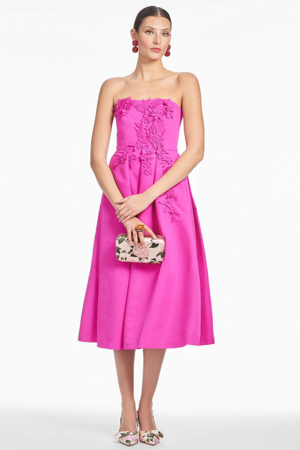 Evie Dress in Cerise