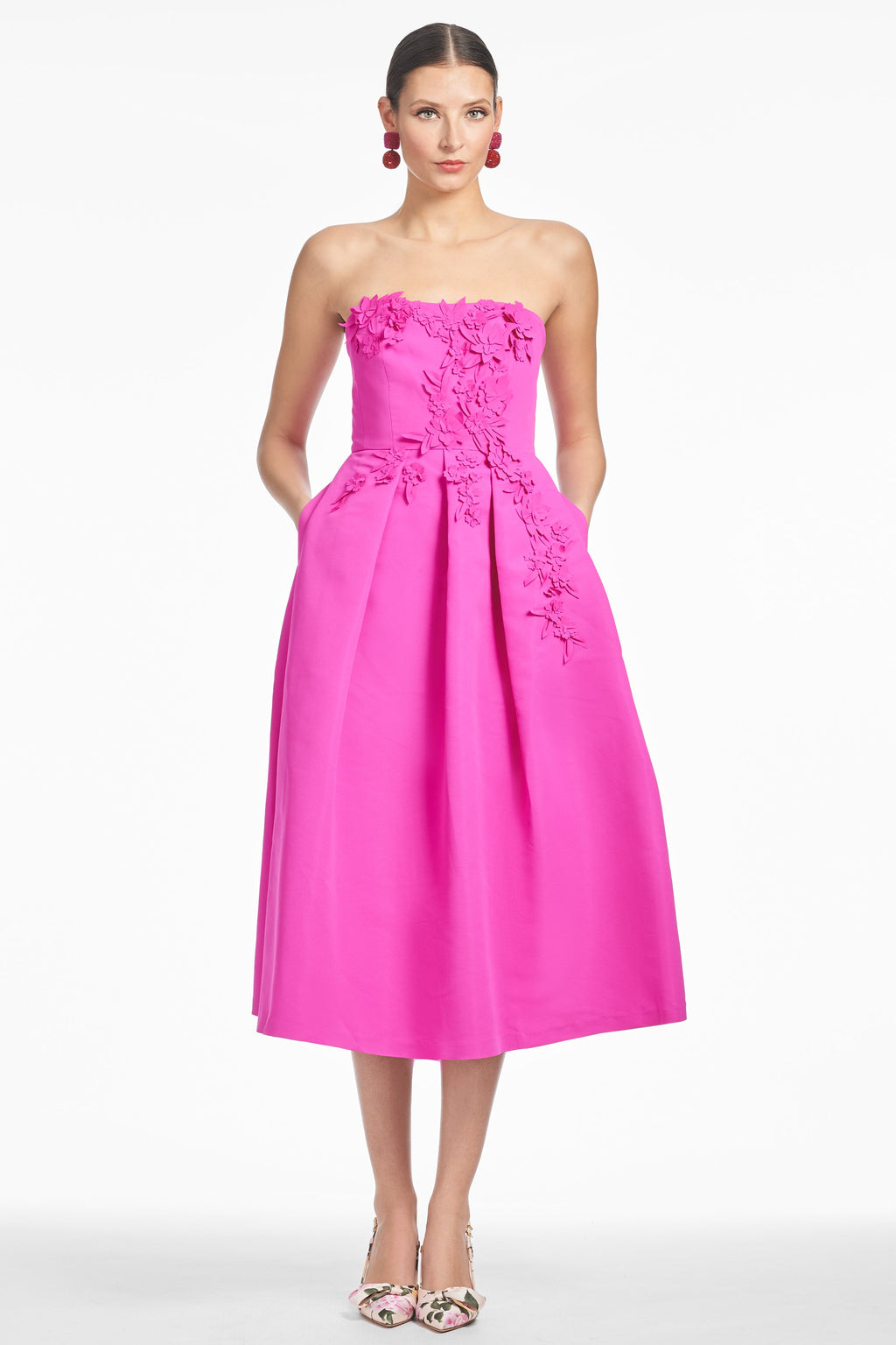 Evie Dress in Cerise
