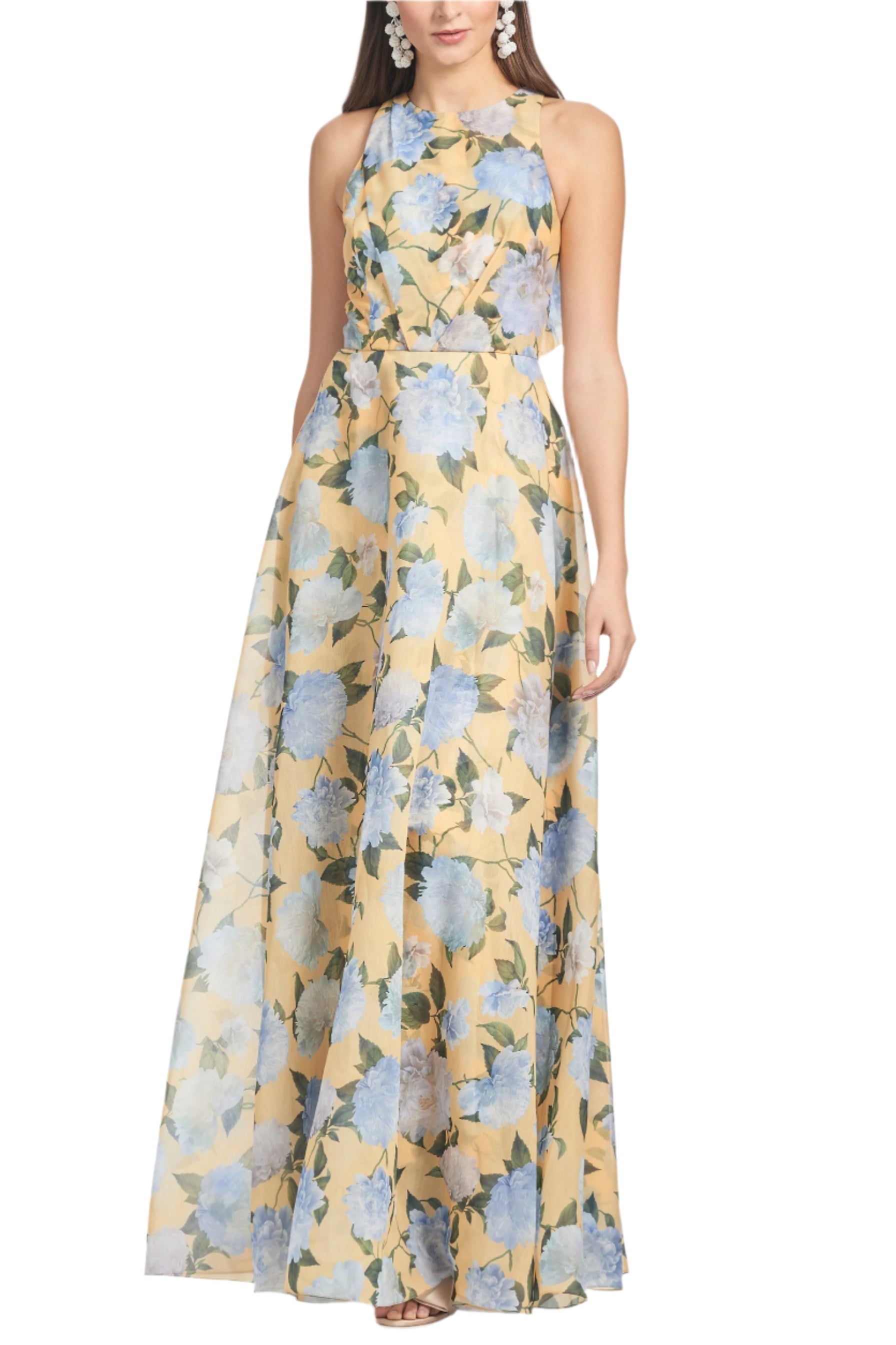 Kate Gown in Sun And Sea Peonies