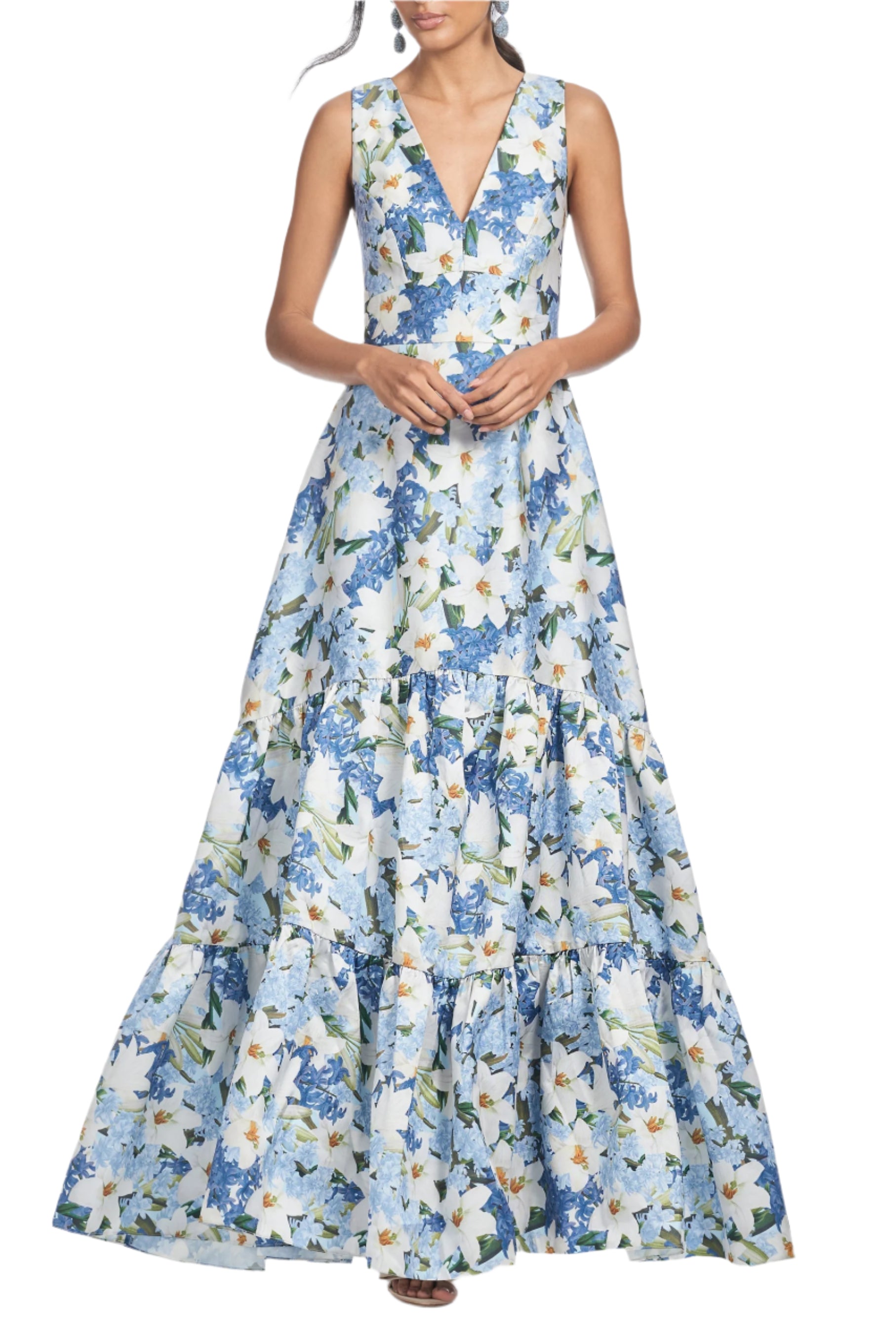 Rori Gown in Sky Blue Star Lillies