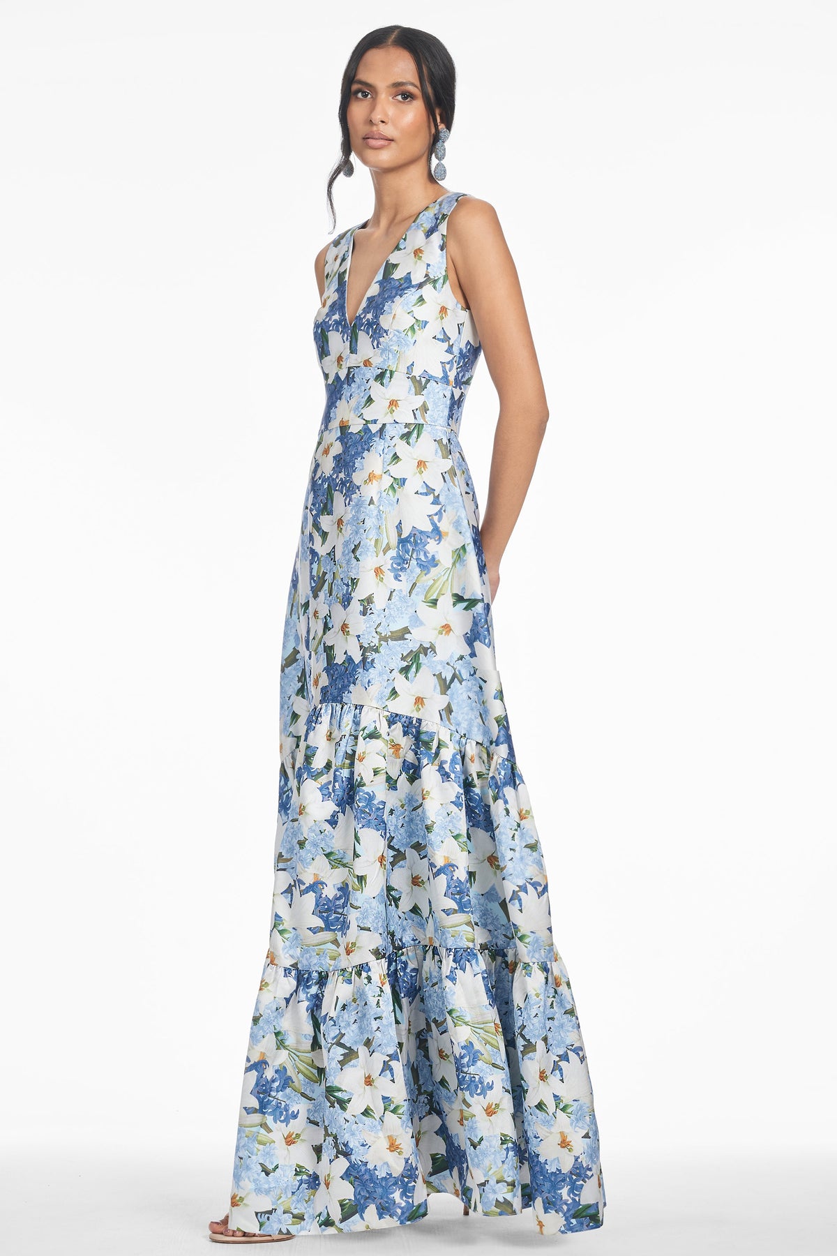 Rori Gown in Sky Blue Star Lillies