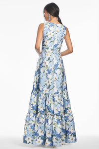 Rori Gown in Sky Blue Star Lillies