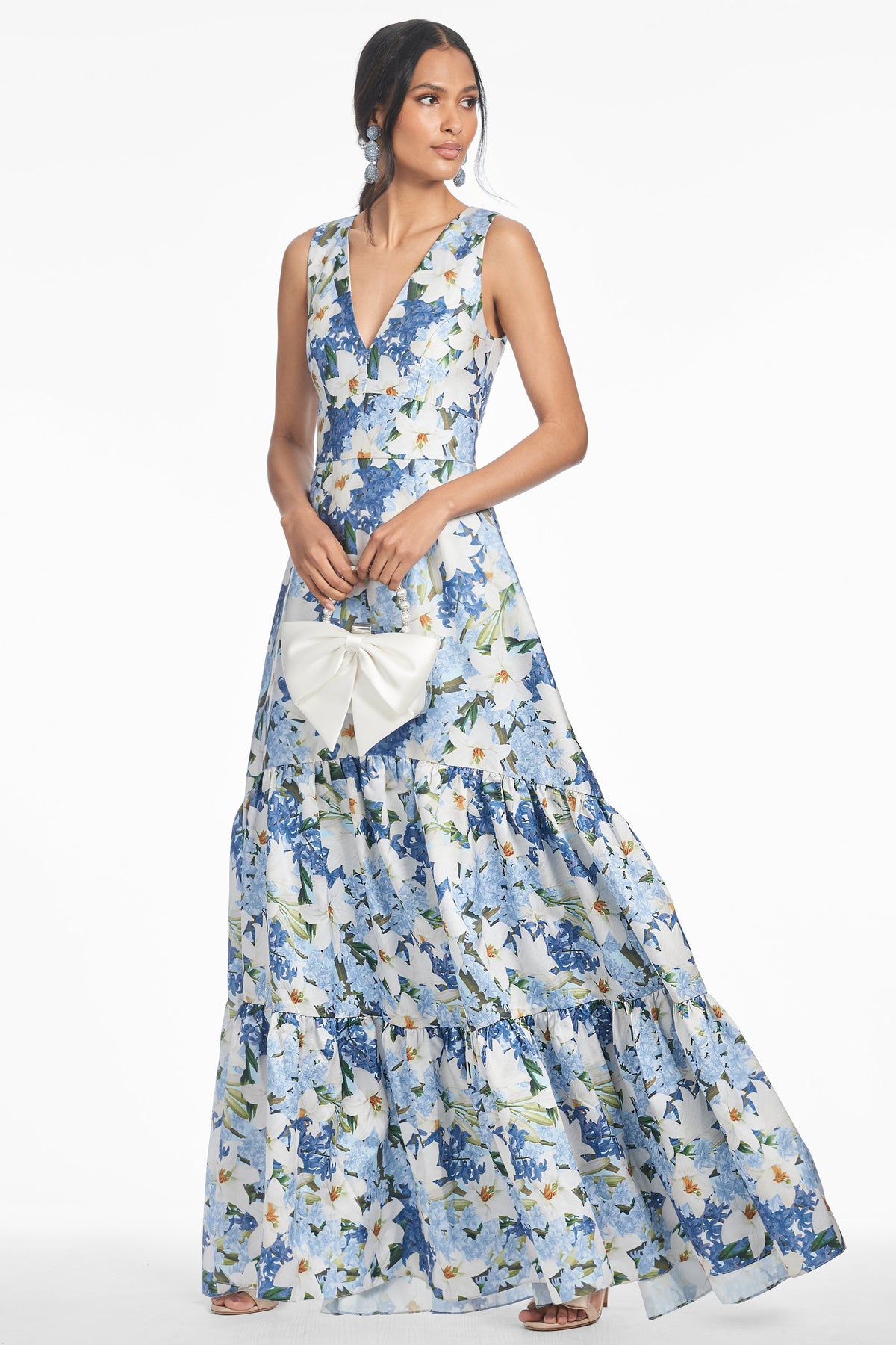 Rori Gown in Sky Blue Star Lillies