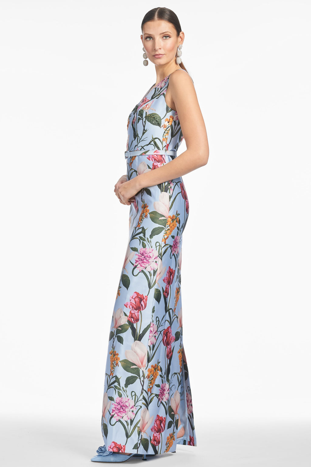 Adellyn Gown Glacial Blue Blossoms