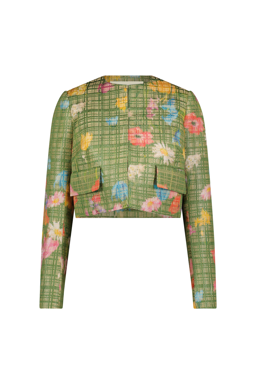 Floral Raffia Jacket in Cactus Multi
