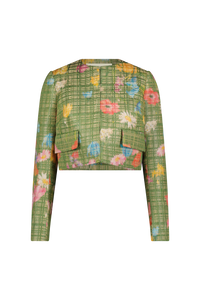 Floral Raffia Jacket in Cactus Multi