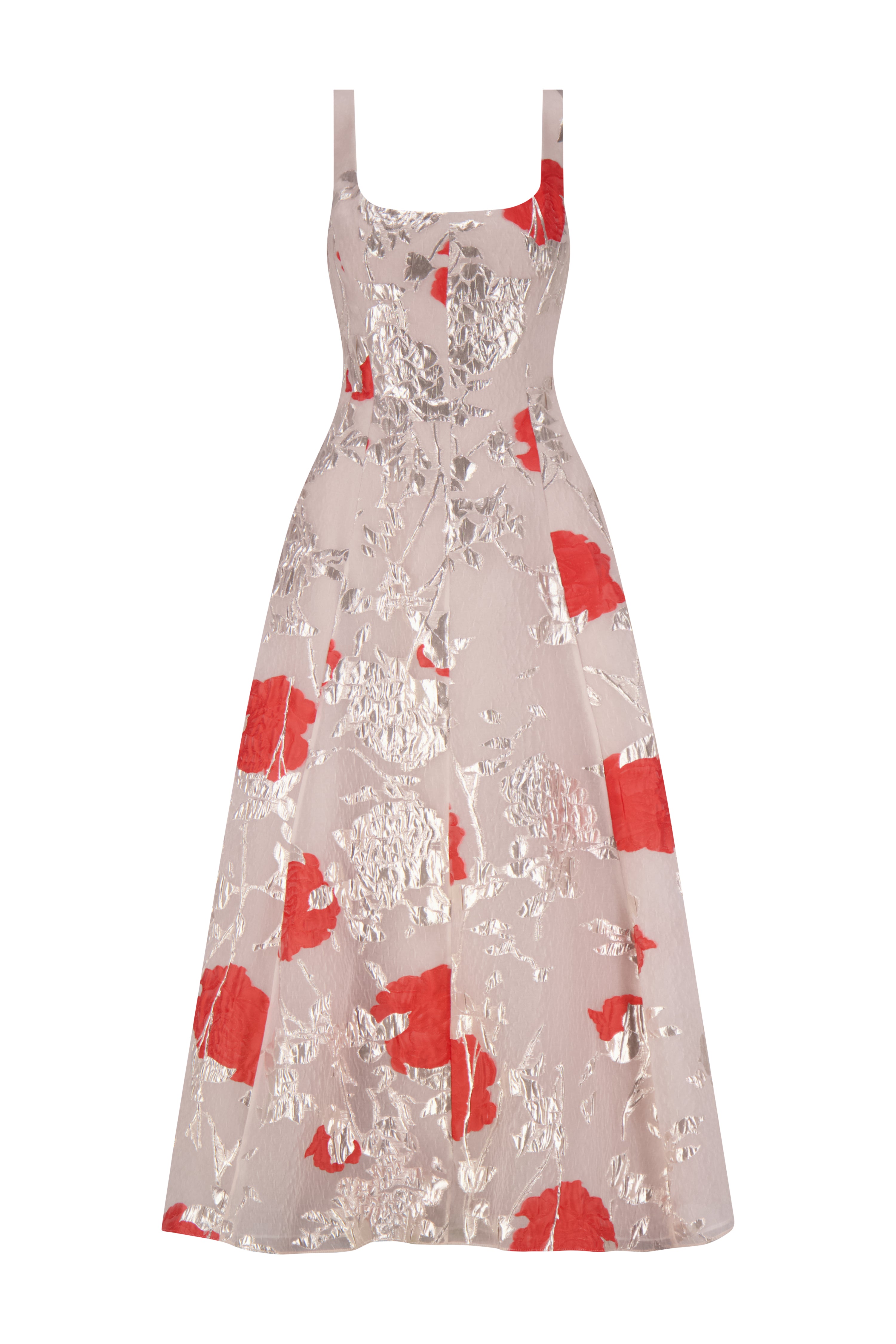 Floral Fil Coupé Olivia Dress in Blush Multi