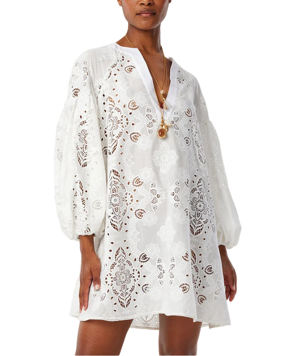 Harlow Lace Dress in White