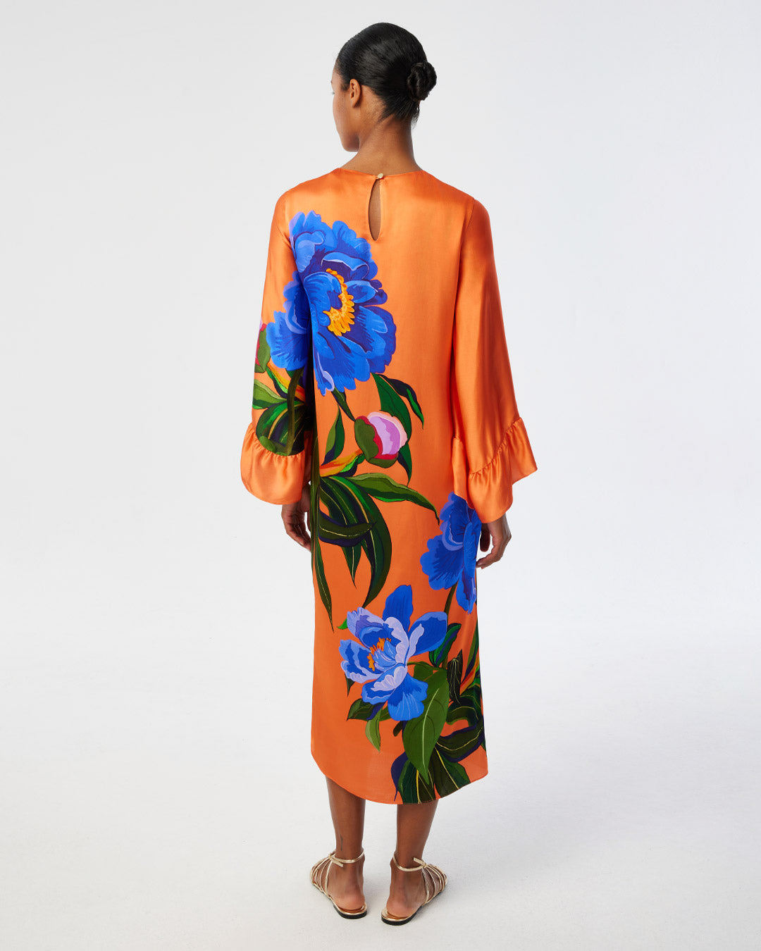 Celeste Satin Dress in Floral