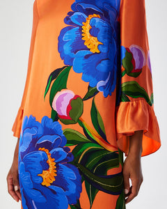 Celeste Satin Dress in Floral