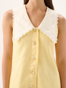 Valentina Mini Dress in Limoncello