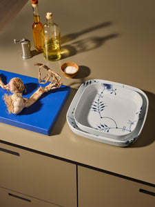 Blue Fluted Mega Square Ovenware 10 X 10"